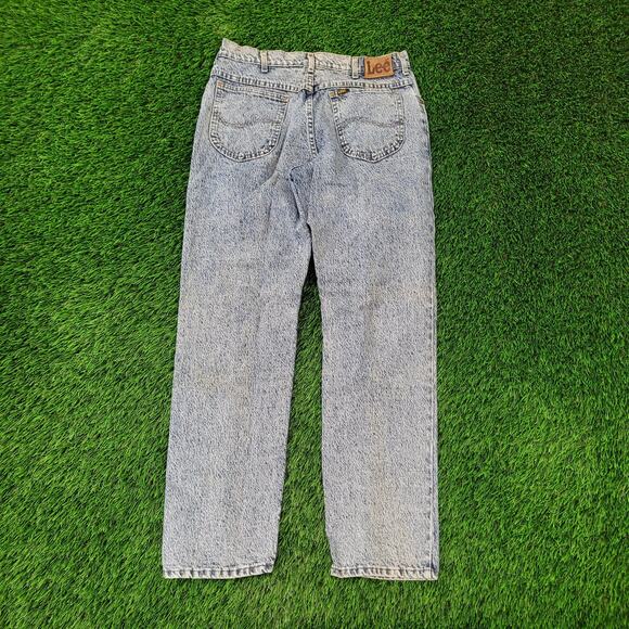 Vintage 80s Lee Riders Acid-Wash Jeans 30x30 Made in USA 209-6848 - Picture 9 of 16